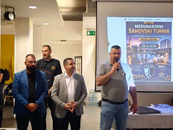 Opening of the international chess tournament in Kozarska Dubica.